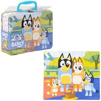 Bluey Tin Lunch Box W/ 24pc Puzzle 7.5"