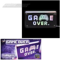 Color Changing RGB LED Mirror Light - Game Over 11.75"