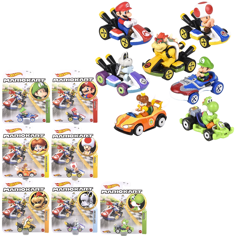 Hot Wheels Mario Kart Character Cars Asst 164 5458