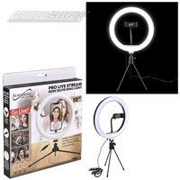 Pro Live Stream LED Tabletop Selfie Ring Light 10"