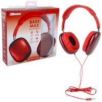 Bass Max Wired Headphones - Red