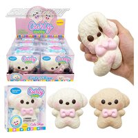 Squishy Curly Puppy (6ea/Dsp) 5"