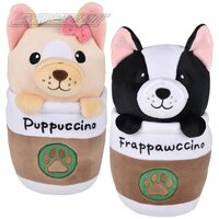 Frenchie Dog Plush In Cup (2 Asst) 9"