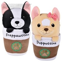 Frenchie Dog Plush In Cup (2 Asst) 18"
