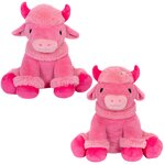 Duke And Daisy Highland Cows -Pink (2 Asst) 10"