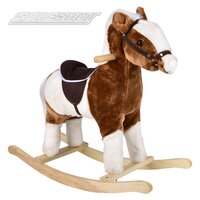 Lil Pinto Horse W/brown Saddle Rocker