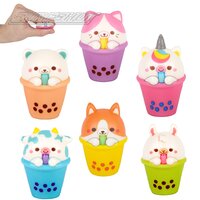 Micro Squish Animal Bubble Tea (Asst.) 2" (24pcs=unit)