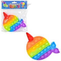 5.75" Rainbow Narwhal Bubble Poppers