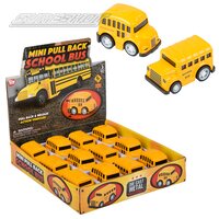 2" Mini Diecast Pull Back School Bus 12/display