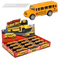 3.5" Diecast Pull Back Mini School Bus 12/Disp