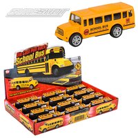 3.5" Diecast Pull Back Mini School Bus 12/disp