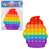 6.5" Rainbow Cupcake Bubble Poppers