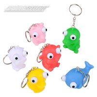 2" Squeeze Animal Popping Eye Keychain