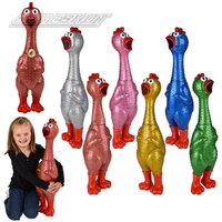 24" Giant Sparkle Rubber Chicken 6ct